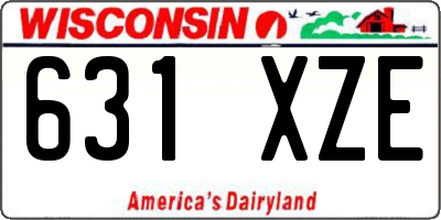 WI license plate 631XZE