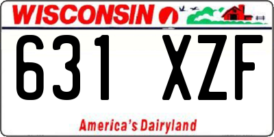 WI license plate 631XZF