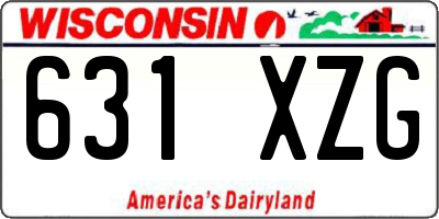 WI license plate 631XZG