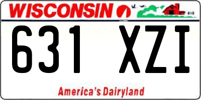 WI license plate 631XZI