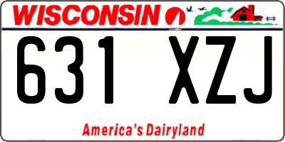 WI license plate 631XZJ