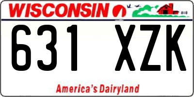 WI license plate 631XZK