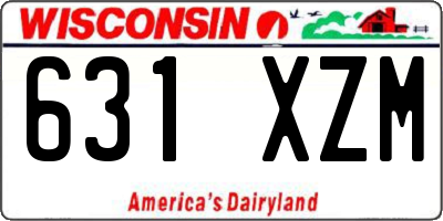 WI license plate 631XZM