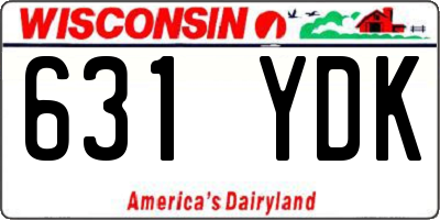 WI license plate 631YDK
