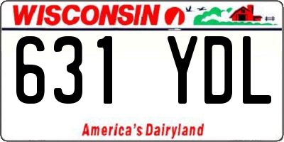 WI license plate 631YDL