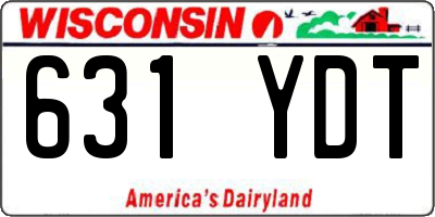 WI license plate 631YDT