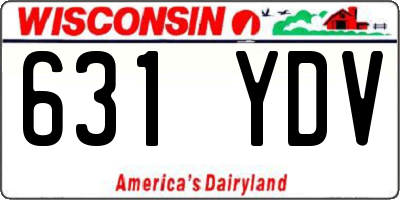 WI license plate 631YDV