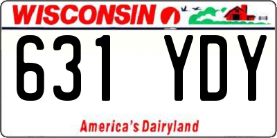 WI license plate 631YDY