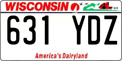 WI license plate 631YDZ