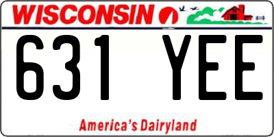 WI license plate 631YEE