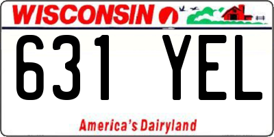 WI license plate 631YEL