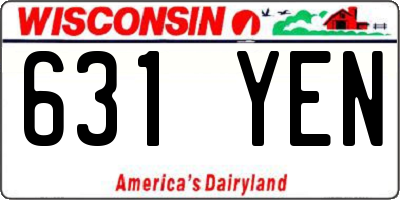 WI license plate 631YEN