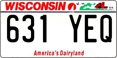 WI license plate 631YEQ