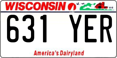 WI license plate 631YER