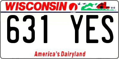 WI license plate 631YES