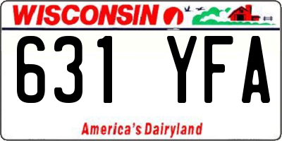 WI license plate 631YFA