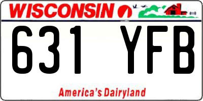 WI license plate 631YFB
