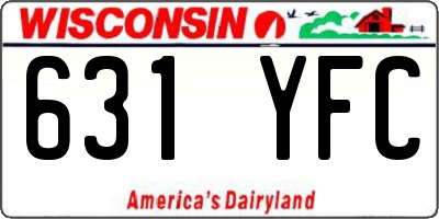 WI license plate 631YFC