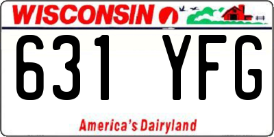 WI license plate 631YFG