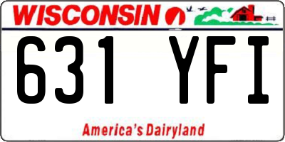 WI license plate 631YFI