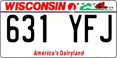 WI license plate 631YFJ
