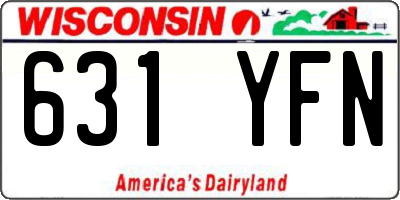 WI license plate 631YFN