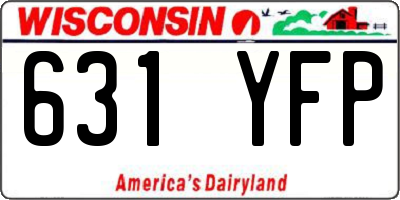 WI license plate 631YFP