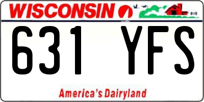 WI license plate 631YFS