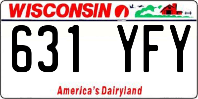 WI license plate 631YFY