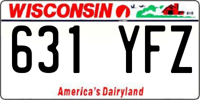 WI license plate 631YFZ