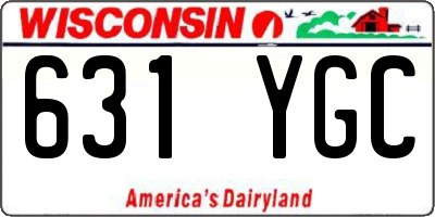 WI license plate 631YGC