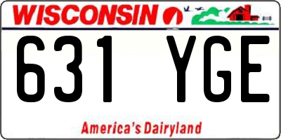 WI license plate 631YGE