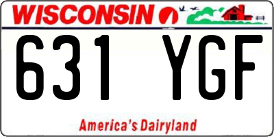 WI license plate 631YGF