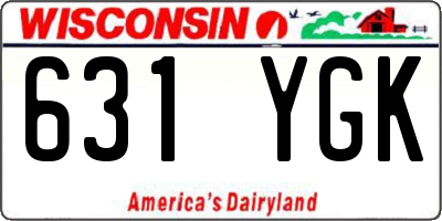 WI license plate 631YGK