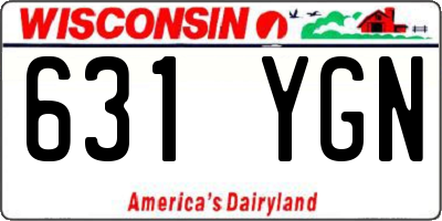 WI license plate 631YGN