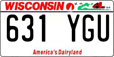 WI license plate 631YGU