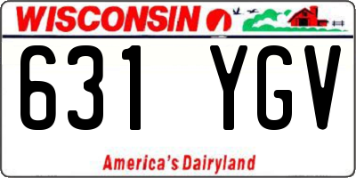 WI license plate 631YGV