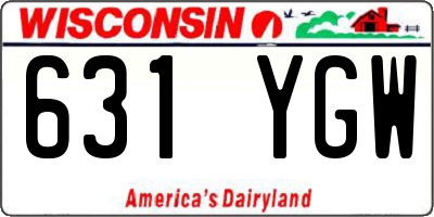 WI license plate 631YGW