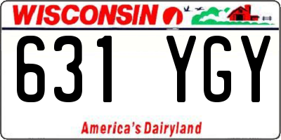 WI license plate 631YGY