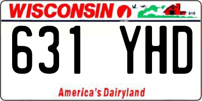 WI license plate 631YHD