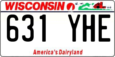 WI license plate 631YHE