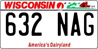 WI license plate 632NAG