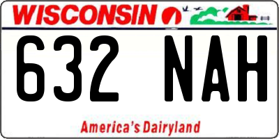 WI license plate 632NAH