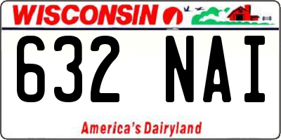 WI license plate 632NAI