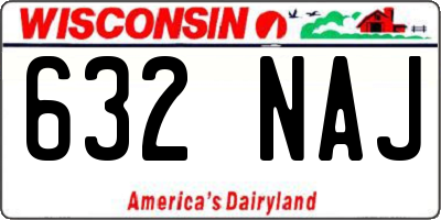 WI license plate 632NAJ