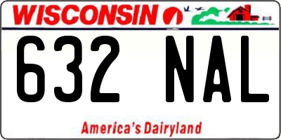WI license plate 632NAL