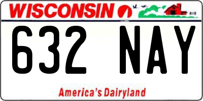 WI license plate 632NAY
