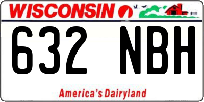 WI license plate 632NBH