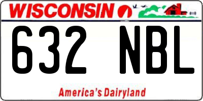 WI license plate 632NBL