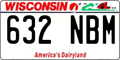 WI license plate 632NBM